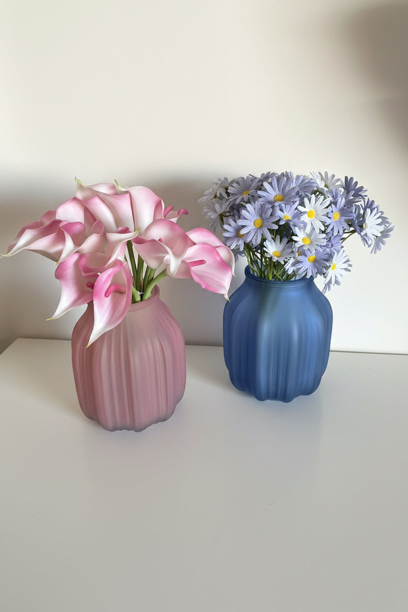 Short Matte Glass Vase