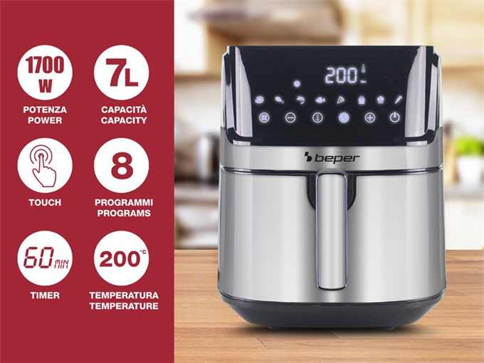Beper Digital Air Fryer, 7L, 1700W
