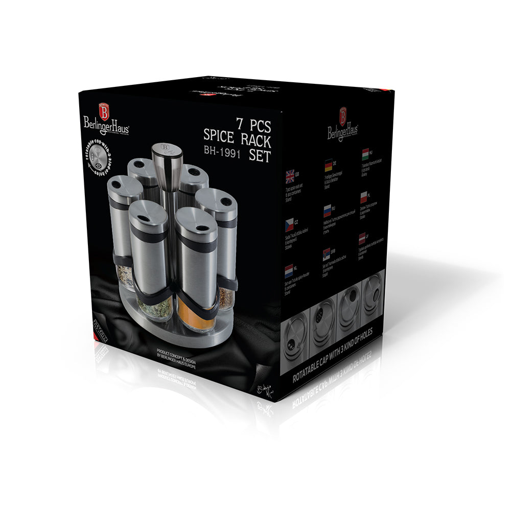 Berlinger Haus Black Silver Collection Spice Rack Set