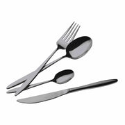 24 Piece Cutlery Set - Black Silver