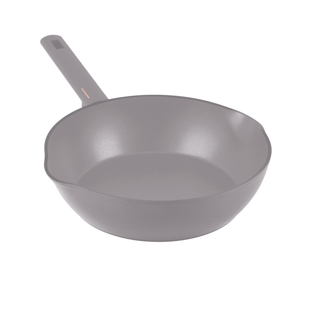 Deep Fry Pan in Taupe 28 cm
