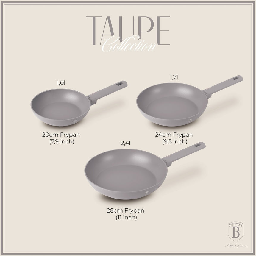 Berlinger Haus Frypan Set 3 Pcs - Taupe
