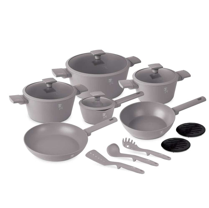Berlinger Haus Cookware Set 15 Pieces - Taupe