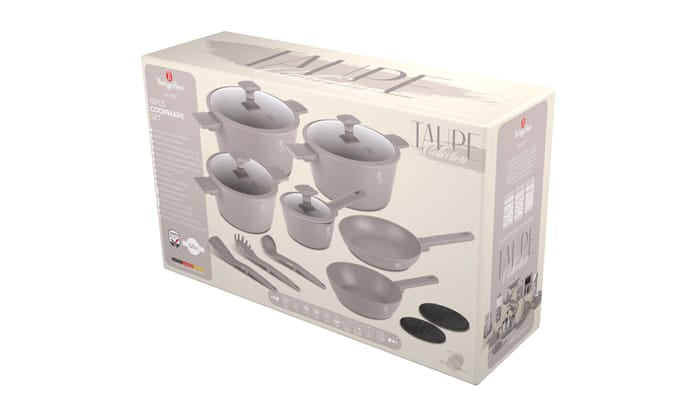 Berlinger Haus Cookware Set 15 Pieces - Taupe