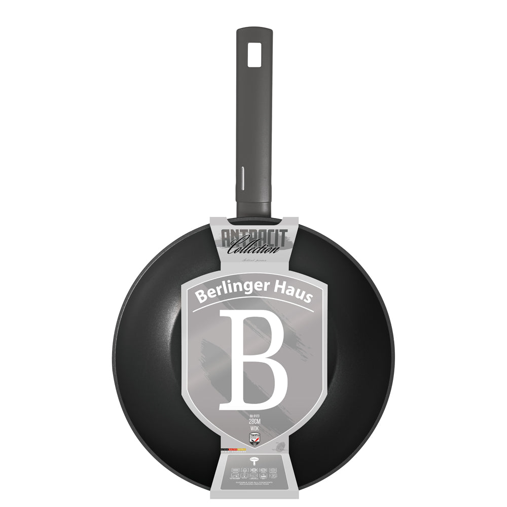 Wok in Anthracite 28 cm