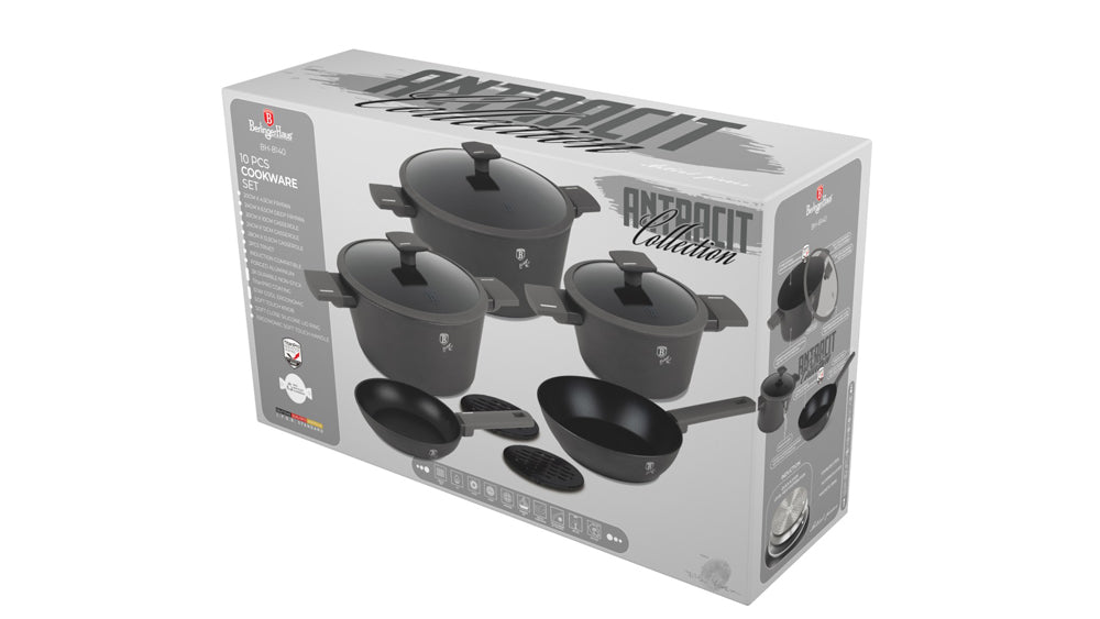 Berlinger Haus Cookware Set 10 Piece - Anthracite