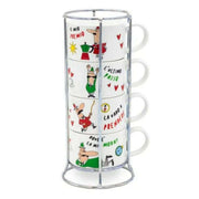 4 Pcs Cappuccino Cup Set With Stand  4 Pcs Cappuccino Cup Set With Stand 4 Pcs Cappuccino Cup Set With Stand Bialetti