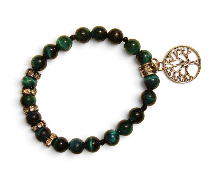 Natural 8mm Blue Tiger's Eye Bracelet