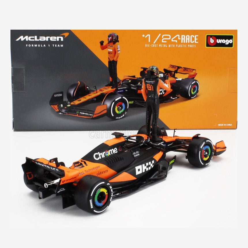 BURAGO 1/24 MCL38 OSCAR PIASTRI #81 WITH HELMET by BURAGO