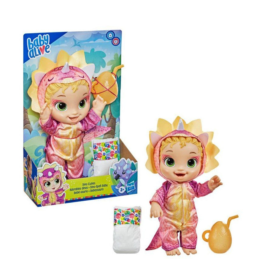 Baby Alive Dino Cuties Doll Triceratops Blonde Hair by Hasbro