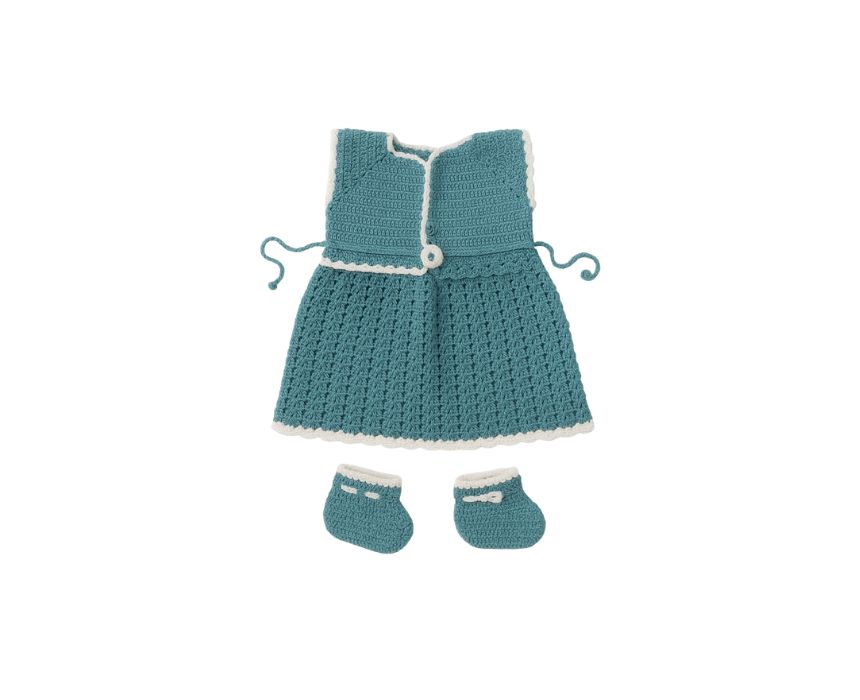 Baby Dress Set in Ocean Blue