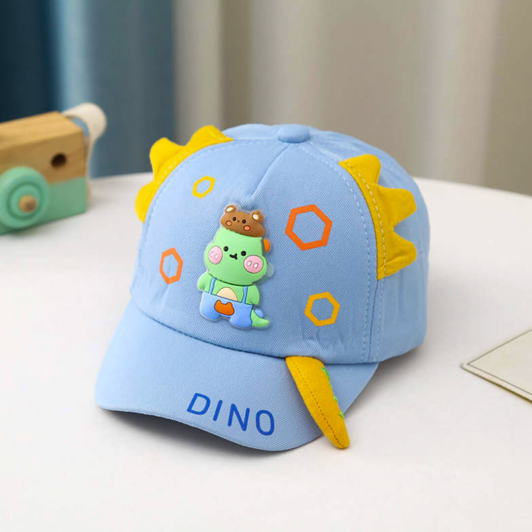 Cute Embossed Dinosaur Hat for Babies & Toddlers (6–24M) Blue 46-49cm