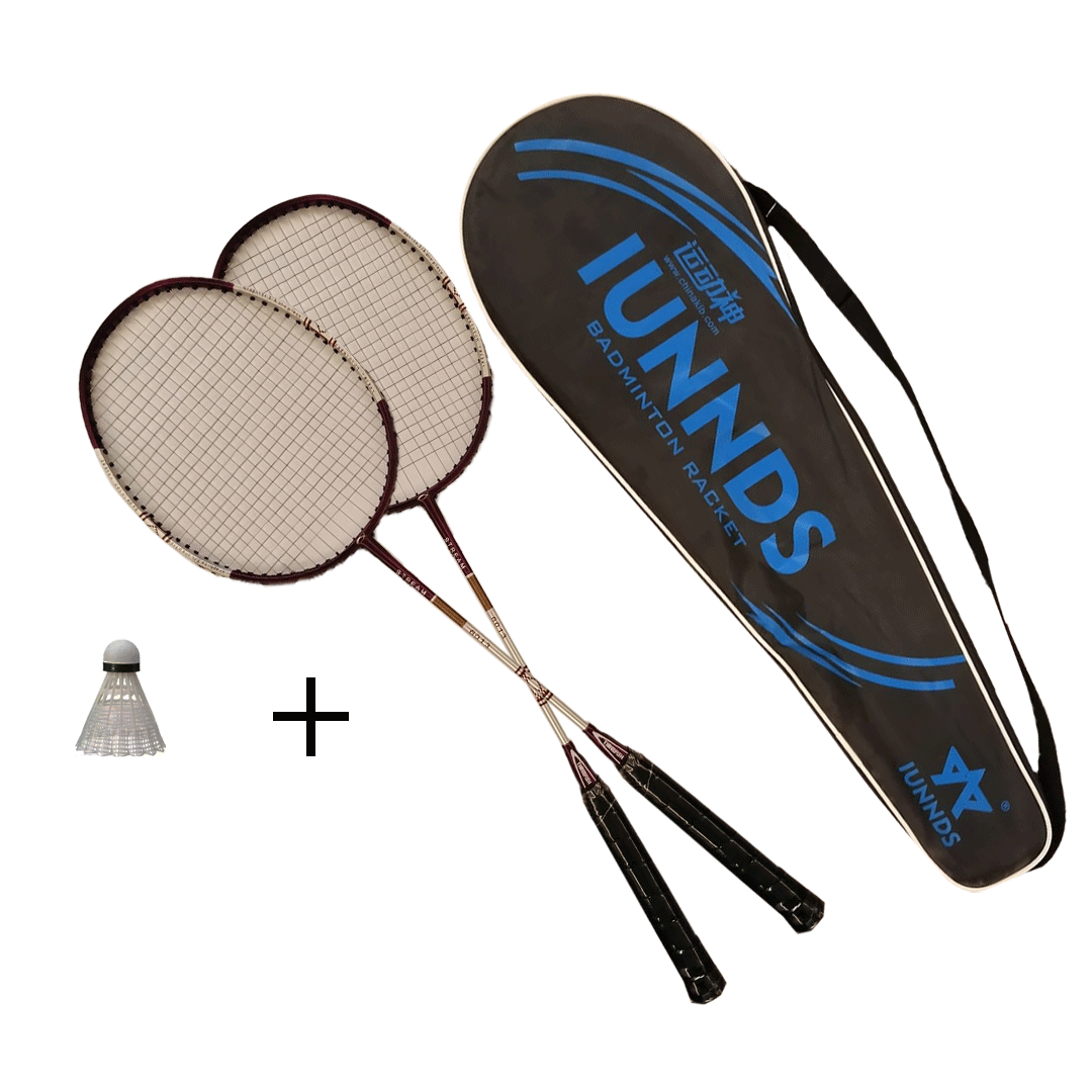 Badminton Set of 2 Rackets 1 Bag 1 Shuttlecock