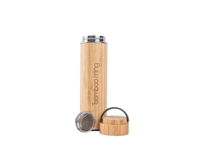 Bamboo Water Bottle with Handle