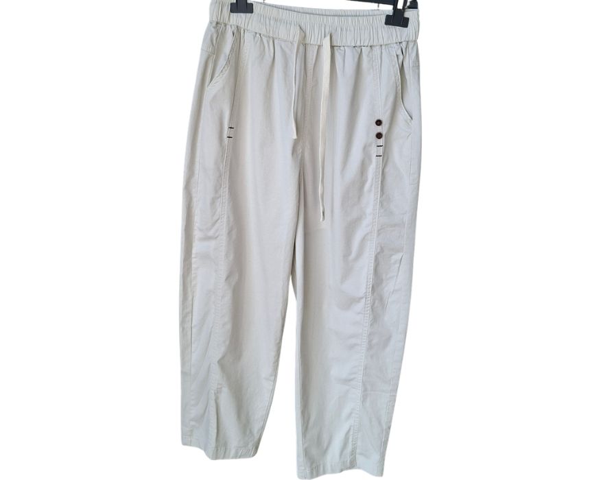 Beige Lightweight Ankle Pants