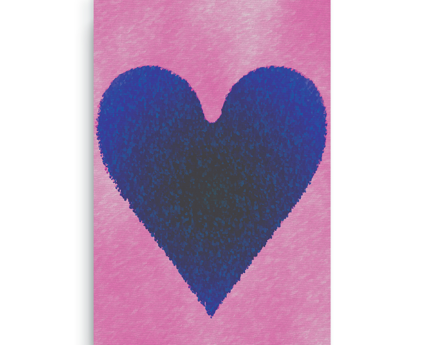 Berries Heart Digital Print Canvas