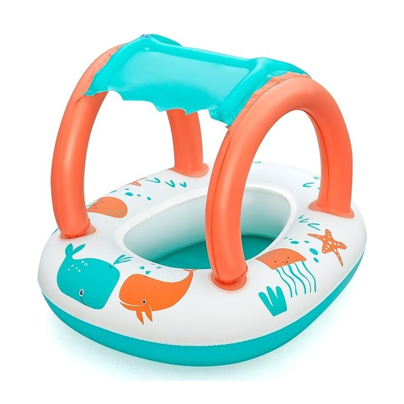 Bestway UV Care Comfort Plush Shaded Baby Boat Sea Animals 84X67cm by BESTWAY