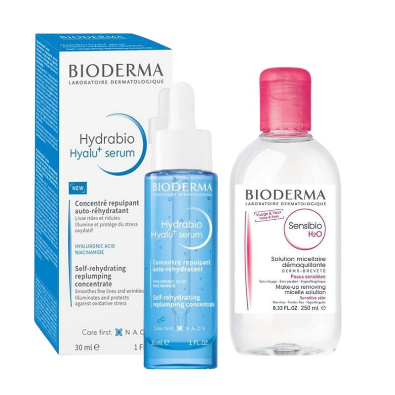 Bioderma Hydrabio Hyalu Serum & Sensibio H20 250ML Bundle
