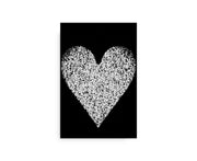 Black And Grey Heart Canvas