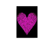 Black And Purple Heart Canvas