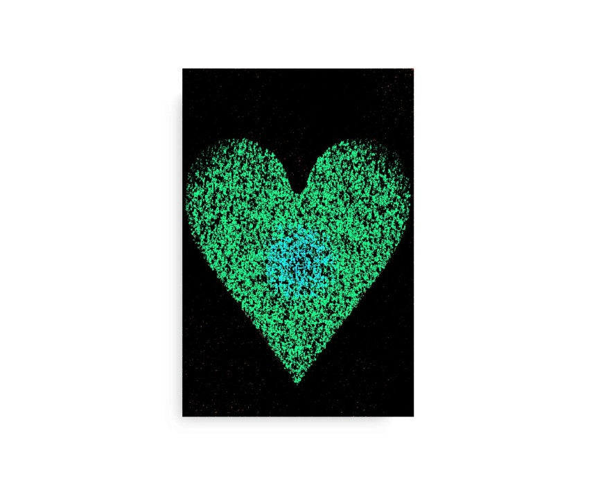 Black Spread Heart Canvas