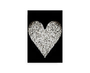 Black And White Heart Canvas