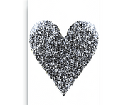 Black Heart Digital Print Canvas