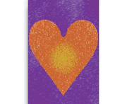 Blood Orange Heart Digital Print Canvas