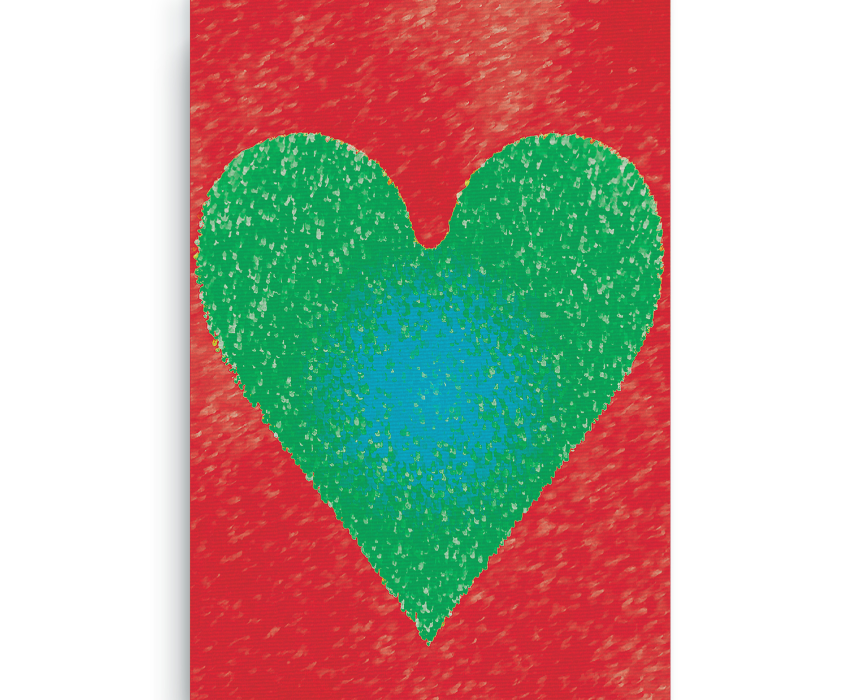 Blood Heart Digital Print Canvas
