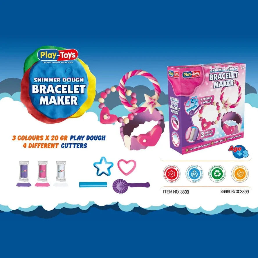 Bracelet Maker Dough Set - 3 Colours & Tools by TOY-FUN