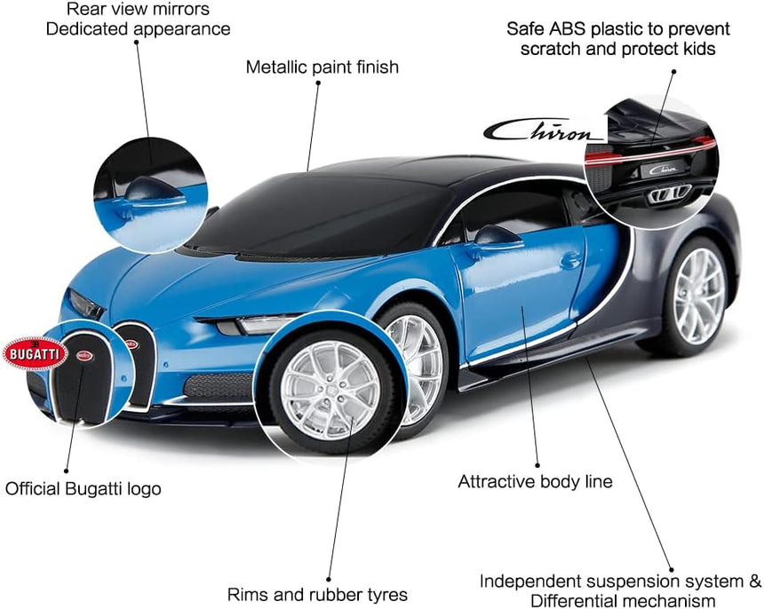 R/C 1:24 Bugatti Chiron - Blue Remote Control Cars R/C 1:24 Bugatti Chiron - Blue R/C 1:24 Bugatti Chiron - Blue Rastar