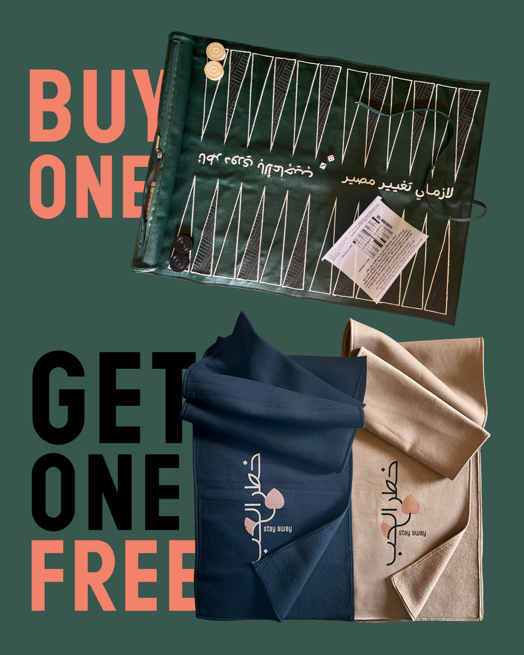 Buy One Backgammon Get One Scarf Free