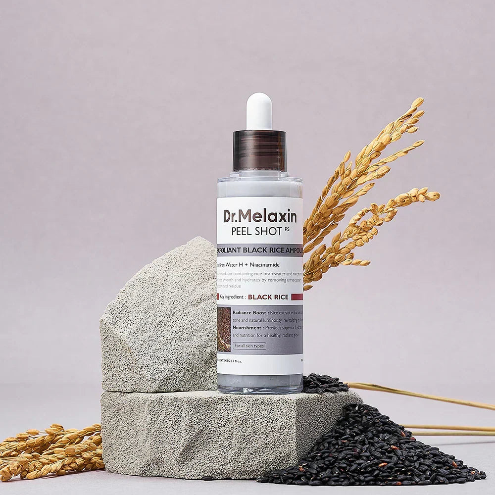 Dr. Melaxin Peel Shot Exfoliant — Black Rice Ampoule