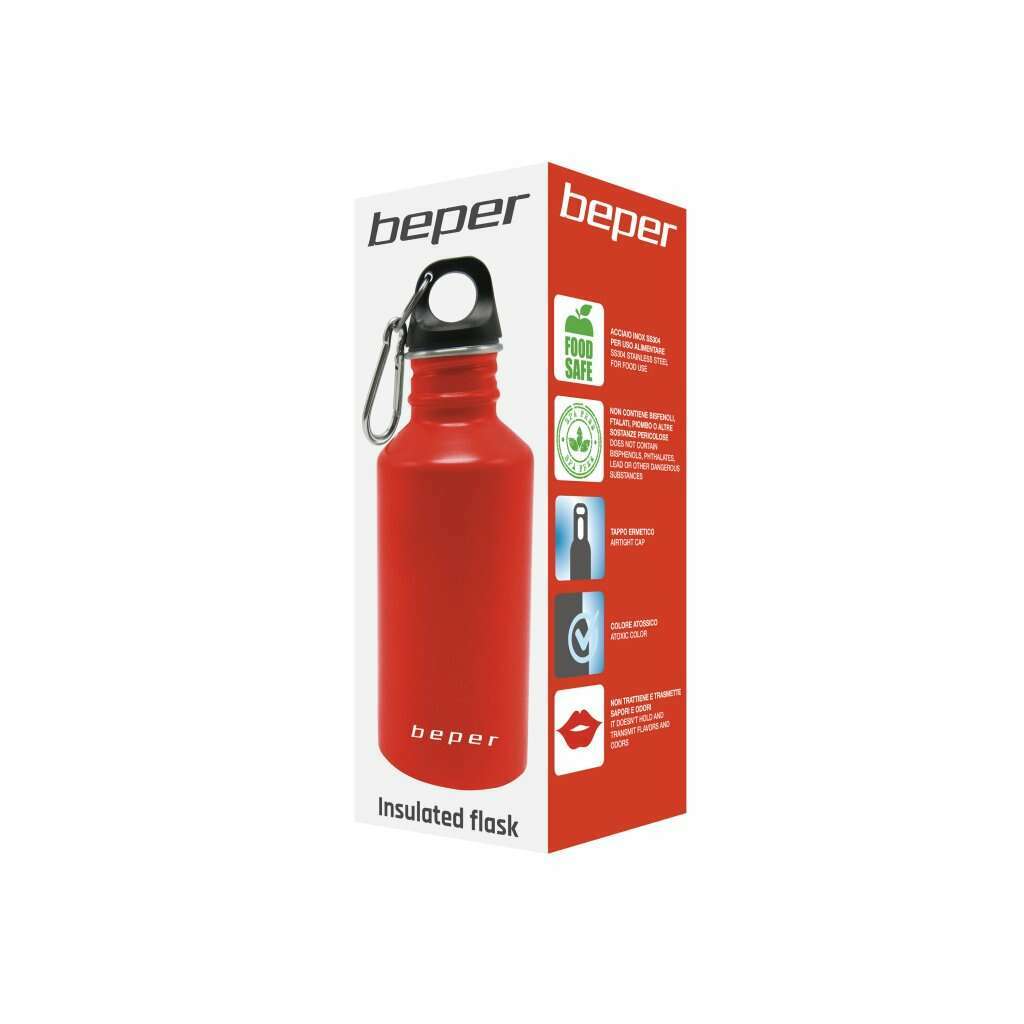 Stainless Steel Isolated Flask - Red Stainless Steel Flask Stainless Steel Isolated Flask - Red Stainless Steel Isolated Flask - Red Beper