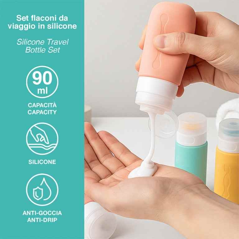 Beper Silicone Travel Bottle Set