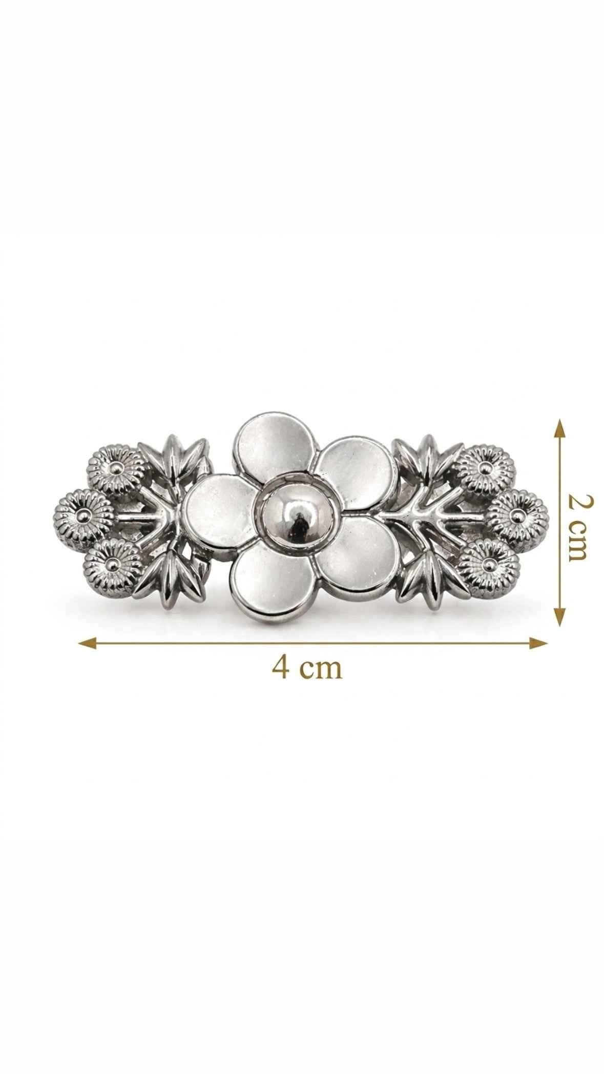 Floral Waist Adjusters – Gold & Silver Silver Petit Détail Lebanon