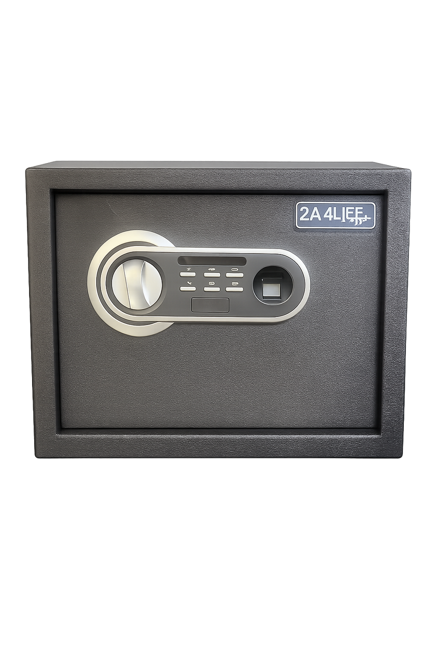 2A4Life Fingerprint Security Safe 25 x 35 x 25 cm 10 kg