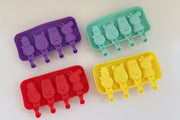 Ice Cream Silicone Mold with Wood Sticks & Cover - Random color