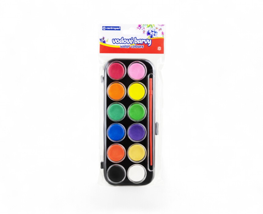 Watercolor Set with Brush Large 12 Colors