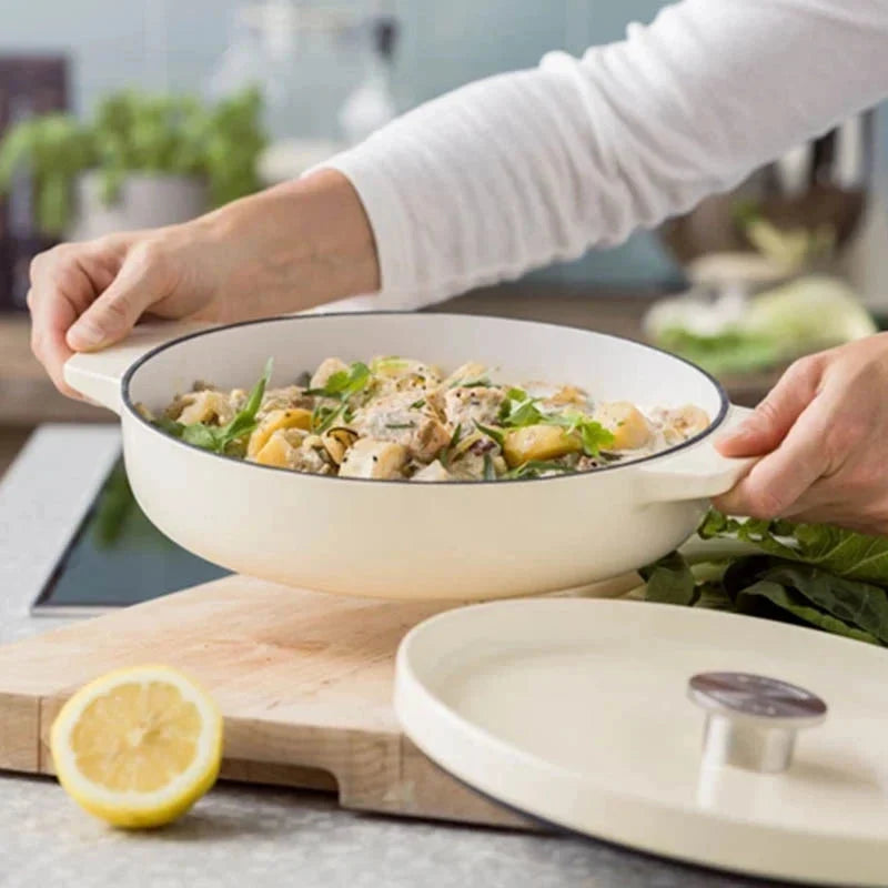 Almond Cream Cast Iron Saucepan With Lid Cast Iron Almond Cream Cast Iron Saucepan With Lid Almond Cream Cast Iron Saucepan With Lid KitchenAid