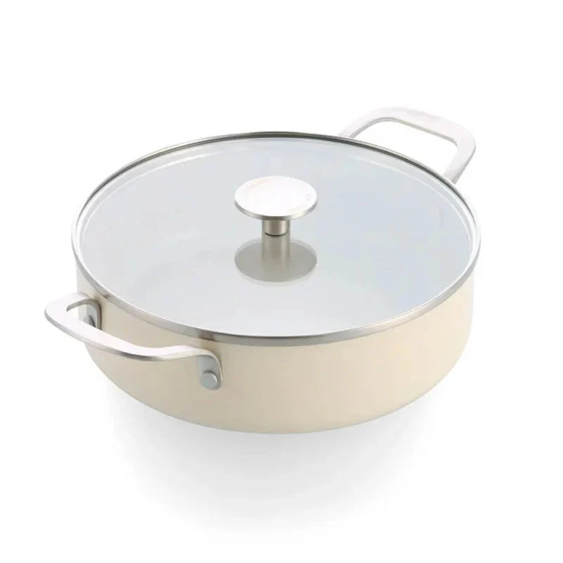 Cream Non-Stick Aluminum Low Casserole 28cm low casserole Cream Non-Stick Aluminum Low Casserole 28cm Cream Non-Stick Aluminum Low Casserole 28cm KitchenAid