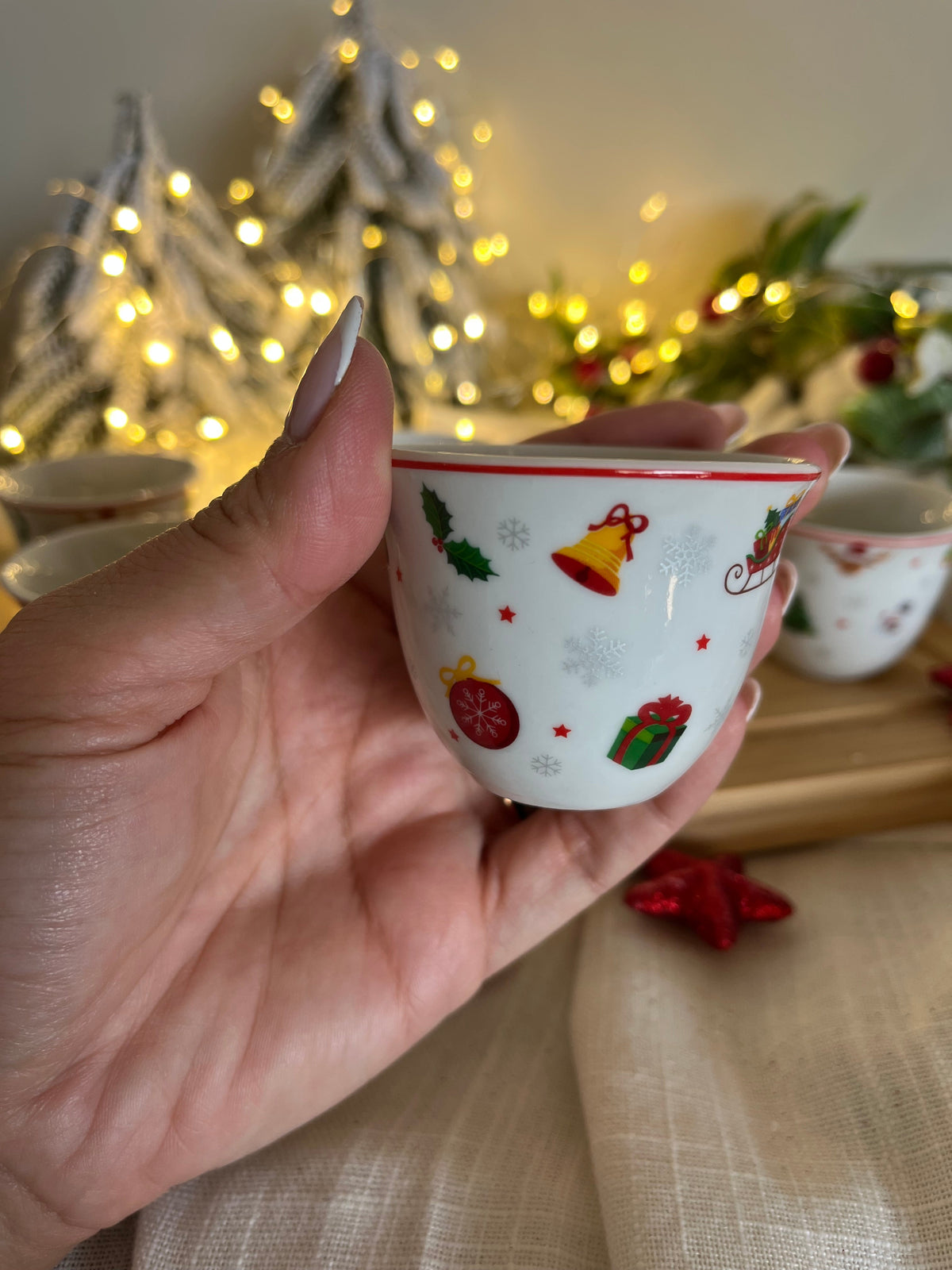 Christmas Coffee Cups Set of 12