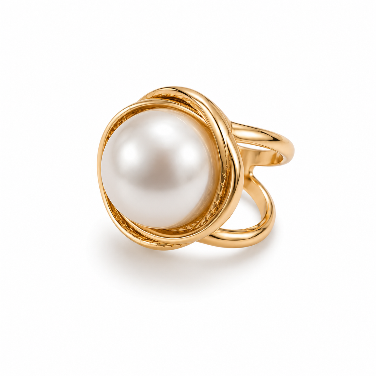 Classic Pearl Scarf Ring Small Petit Détail Lebanon