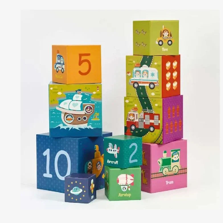 CLASSIC WORLD TRANSPORTATION STACKING CUBES by Classic World