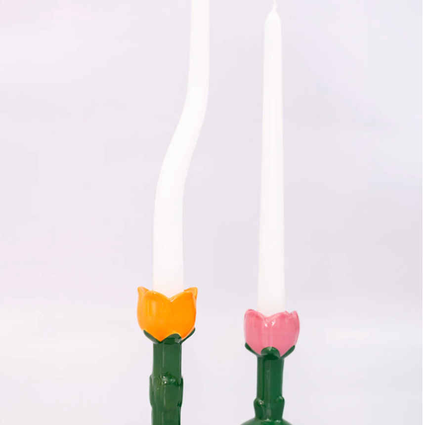 Candle Holders Set - Flowers