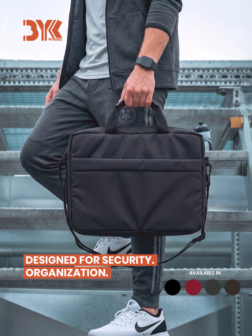 Prodel BYK Laptop Case Bag 15 Inch Grey