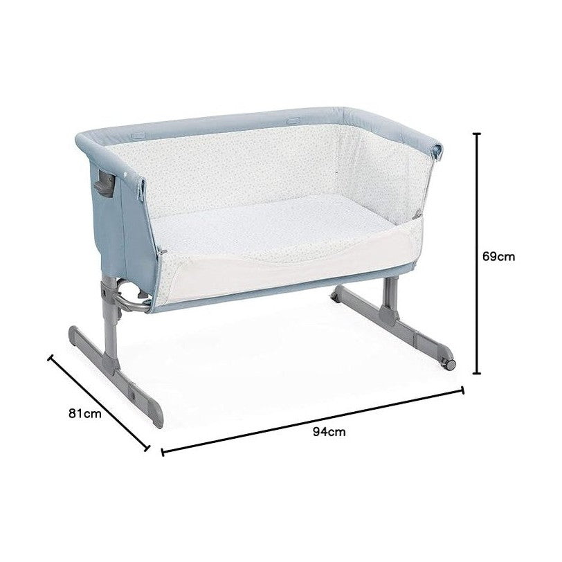 Chicco Next2me 6 Height Bed Anchor Bed Cot - Ocean Blue by Chicco