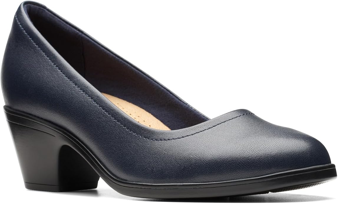 Clarks Emily 2 Ruby Navy Leather Shoe 40
