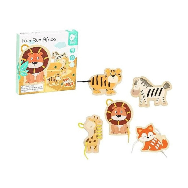 Classic World Run Run Africa Lacing Animals Toy by Classic World