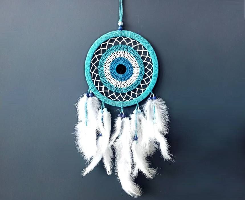 Blue Circle Dream Catcher